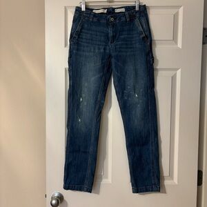 Anthropologie Pilcro and the Letterpress Distressed Carpenter Jeans, sz 25